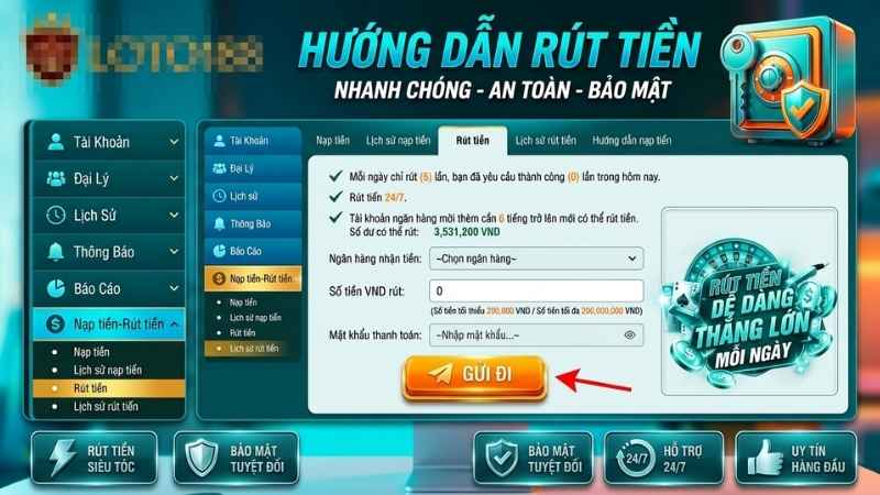 Hướng Dẫn Rút Tiền loto188: Quy Trình, Điều Kiện Và Lưu Ý Bảo Mật