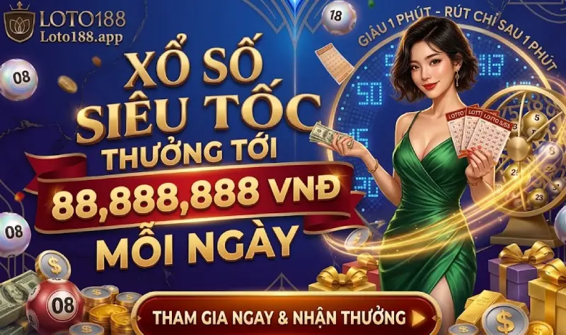 Top 5 Nhà Cái Xổ Số Uy Tín Việt Nam Là Ai? Loto188 Hót Số 1 4 Xổ số siêu tốc ưu đãi cực sốc